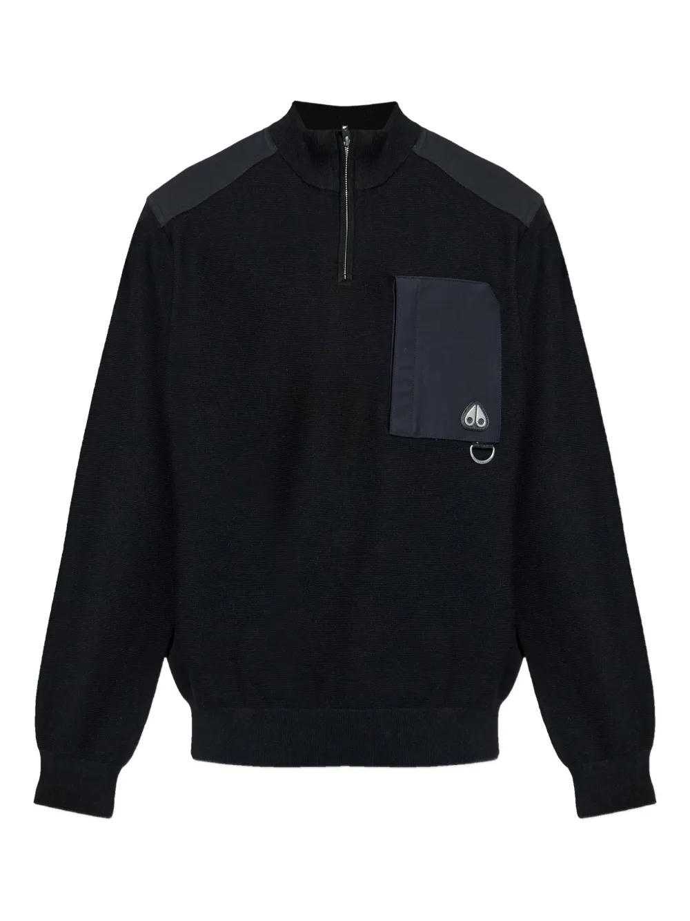 Свитер с воротником на молнии Moose Knuckles, черный
Свитер с воротником на молнии Moose Knuckles, черный