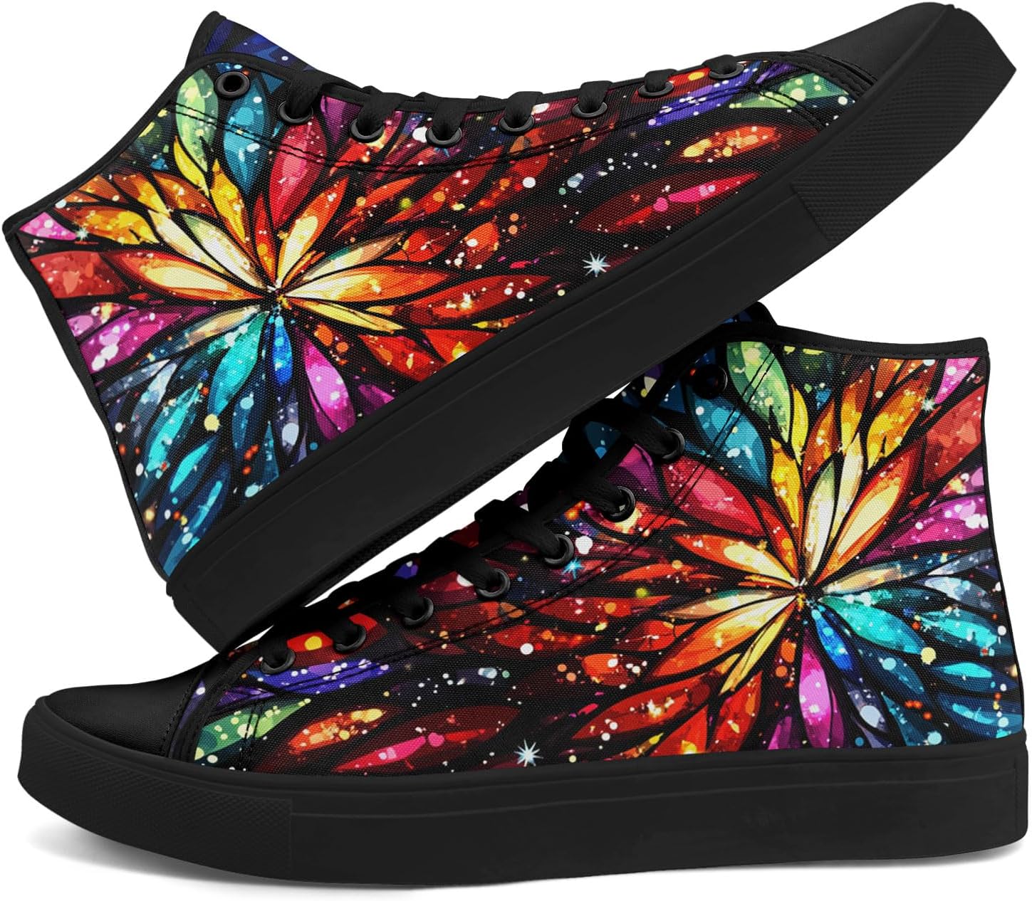 Высокие кеды на шнуровке AWSOLE с принтом из витражного стекла для женщин и мужчин, разноцветные легкие модные повседневные обувные для прогулок
Высокие кеды на шнуровке AWSOLE с принтом из витражного стекла для женщин и мужчин, разноцветные легкие модные повседневные обувные для прогулок