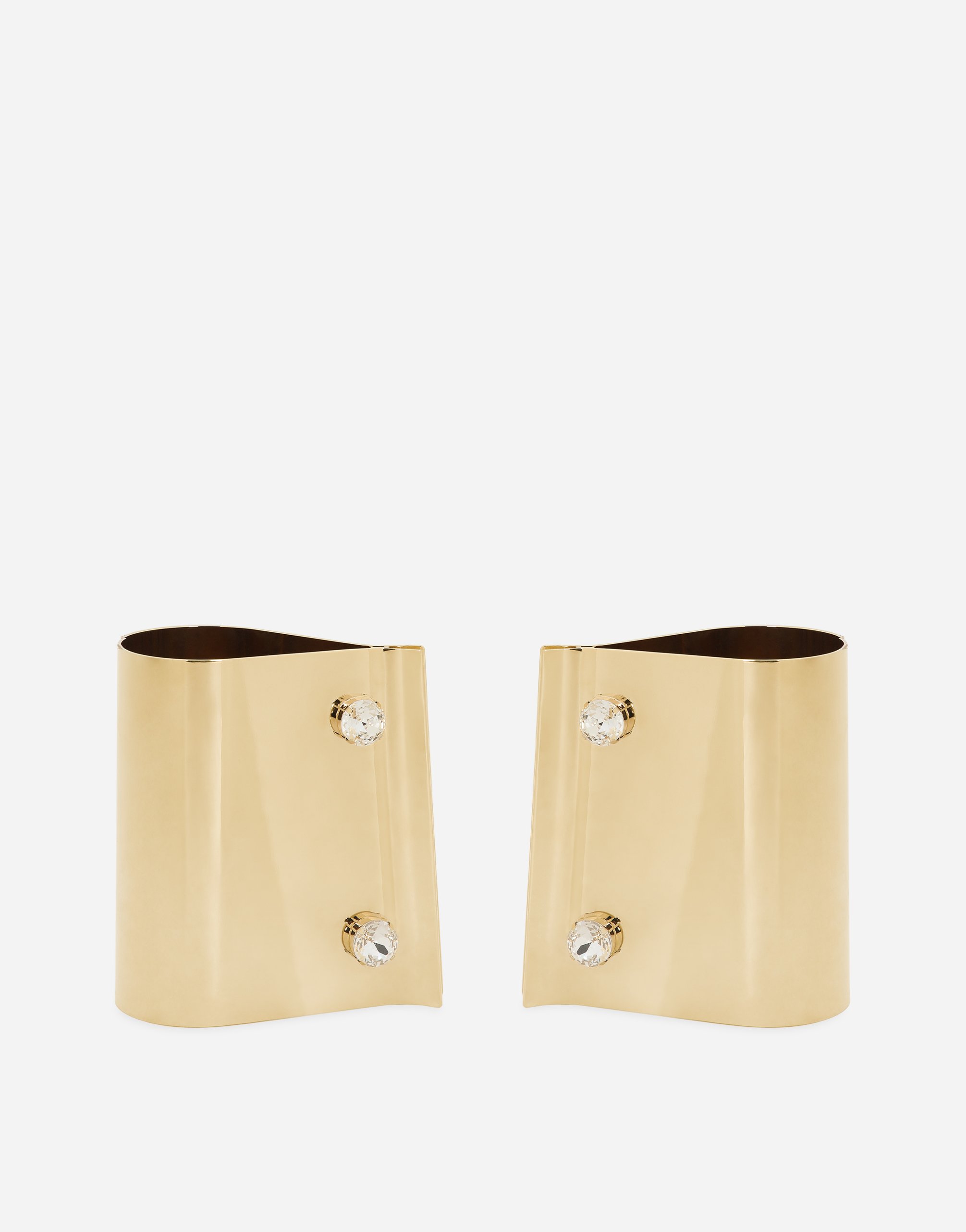 Жесткие металлические манжеты и пуговицы, украшенные стразами Dolce & Gabbana, золото
Жесткие металлические манжеты и пуговицы, украшенные стразами Dolce & Gabbana, золото