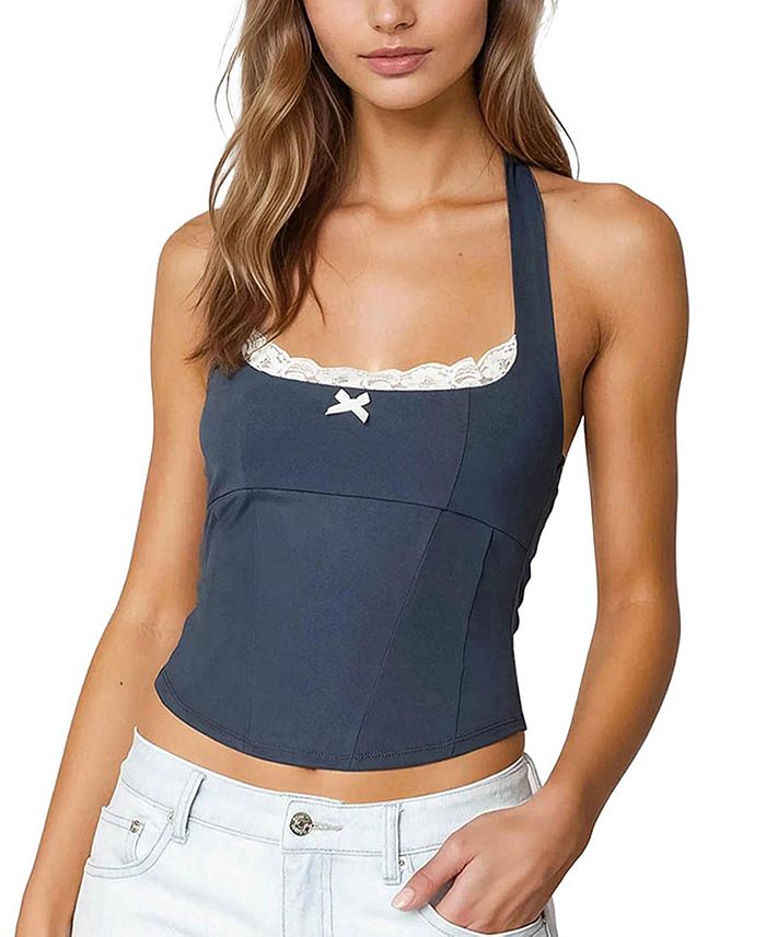 Топ-бюстье Peekaboo с кружевными бретелями Edikted, синий
Топ-бюстье Peekaboo с кружевными бретелями Edikted, синий