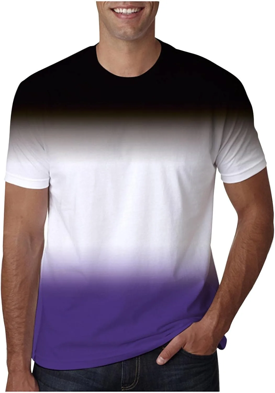 Мужская летняя футболка с коротким рукавом 2025, модный градиент, свободный покрой TXGMNA
Мужская летняя футболка с коротким рукавом 2025, модный градиент, свободный покрой TXGMNA