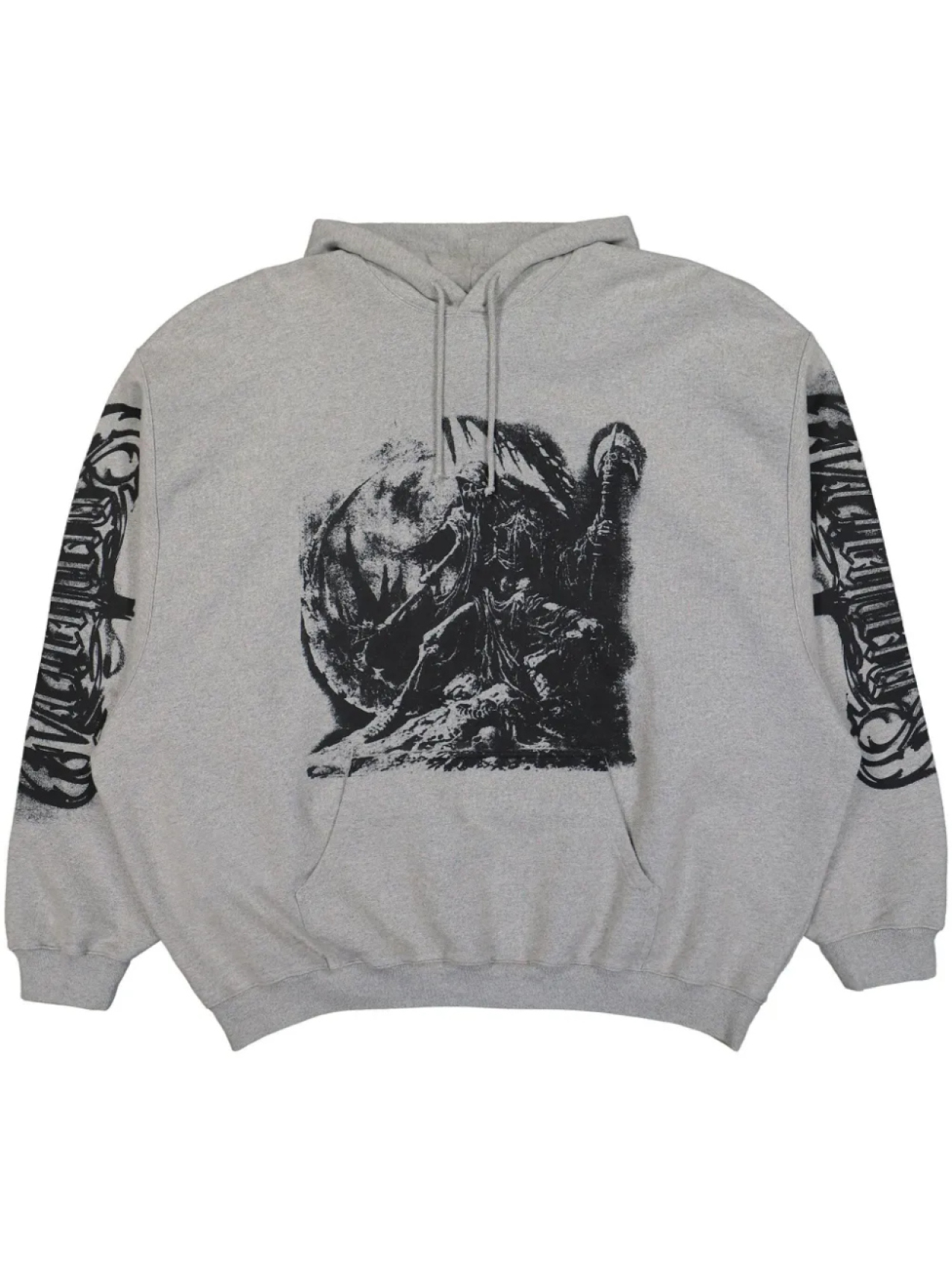 Толстовка с капюшоном VETEMENTS Goth, серый 
Толстовка с капюшоном VETEMENTS Goth, серый