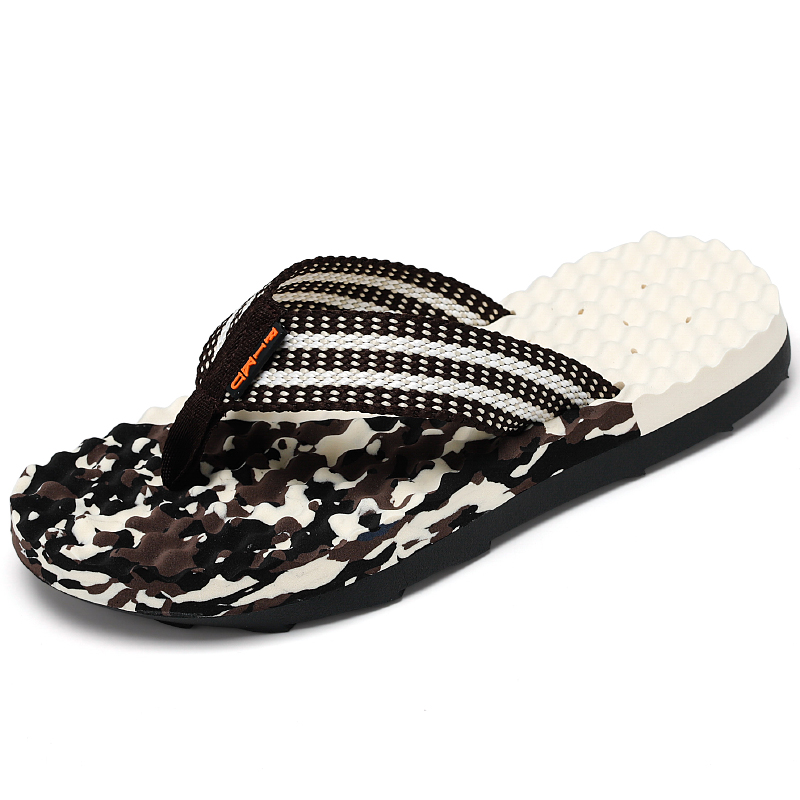 King Jinmai Резиновые шлепанцы мужские коричневые, цвет Brown 
King Jinmai Резиновые шлепанцы мужские коричневые, цвет Brown