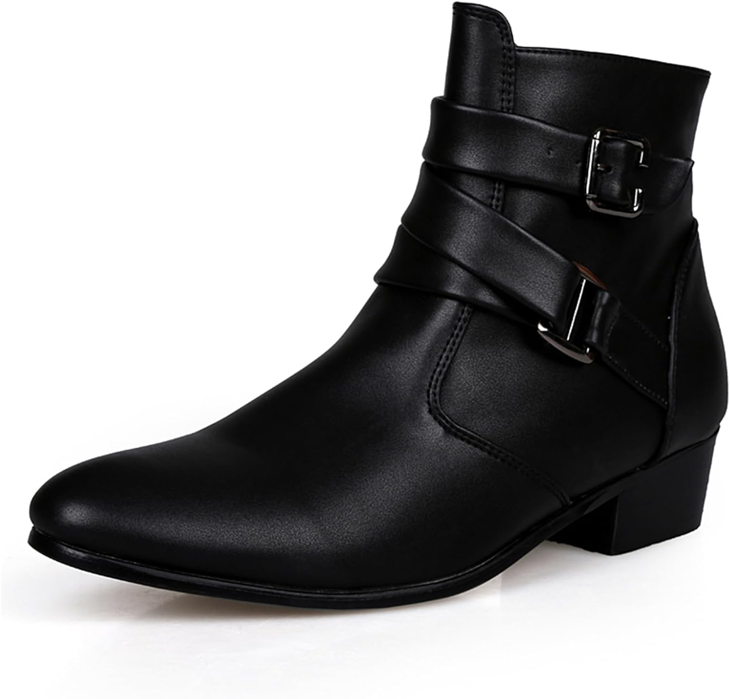 Мужские ботинки Abborora Челси с заостренным носком, ремешками с пряжками, боковой молнией, массивным низким каблуком, западного стиля, для официального наряда, черный
Мужские ботинки Abborora Челси с заостренным носком, ремешками с пряжками, боковой молнией, массивным низким каблуком, западного стиля, для официального наряда, черный