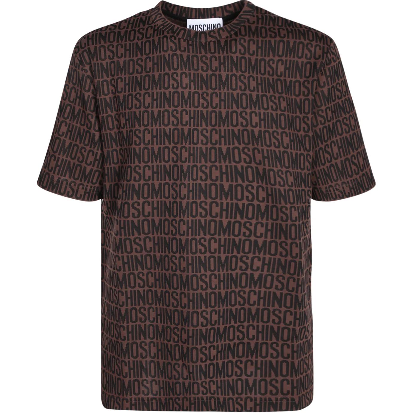 Футболка с логотипом по всей поверхности MOSCHINO, коричневая
Футболка с логотипом по всей поверхности MOSCHINO, коричневая