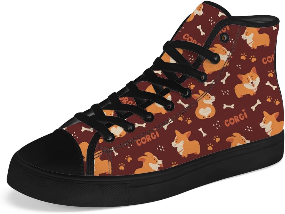 Высокие кеды на шнуровке с принтом корги для мужчин и женщин, милые повседневные кроссовки с рисунком мультяшной собаки, подарок для мальчиков и девочек Chebing, 614 Brown
Высокие кеды на шнуровке с принтом корги для мужчин и женщин, милые повседневные кроссовки с рисунком мультяшной собаки, подарок для мальчиков и девочек Chebing, 614 Brown