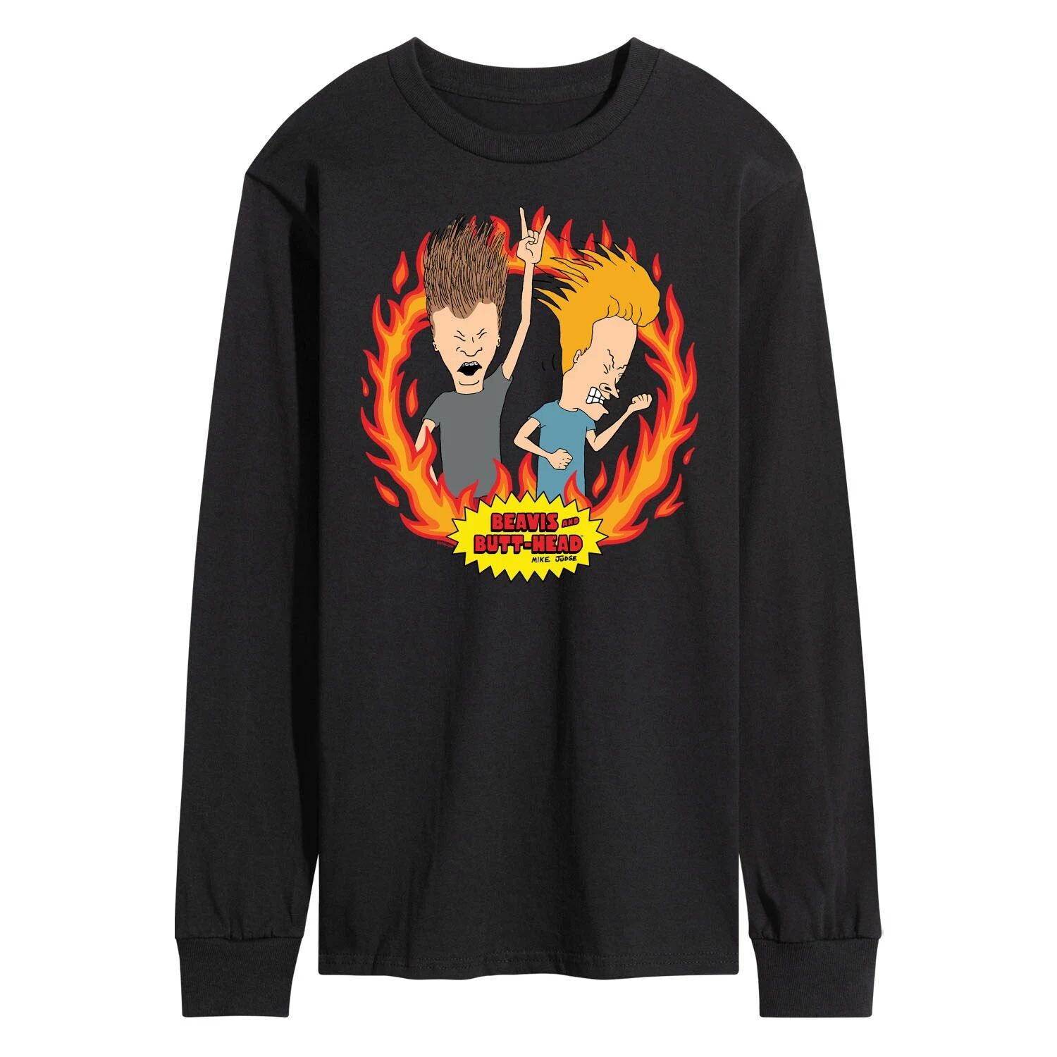 Мужская футболка с длинными рукавами Beavis And Butthead Rock Flames Licensed Character
Мужская футболка с длинными рукавами Beavis And Butthead Rock Flames Licensed Character