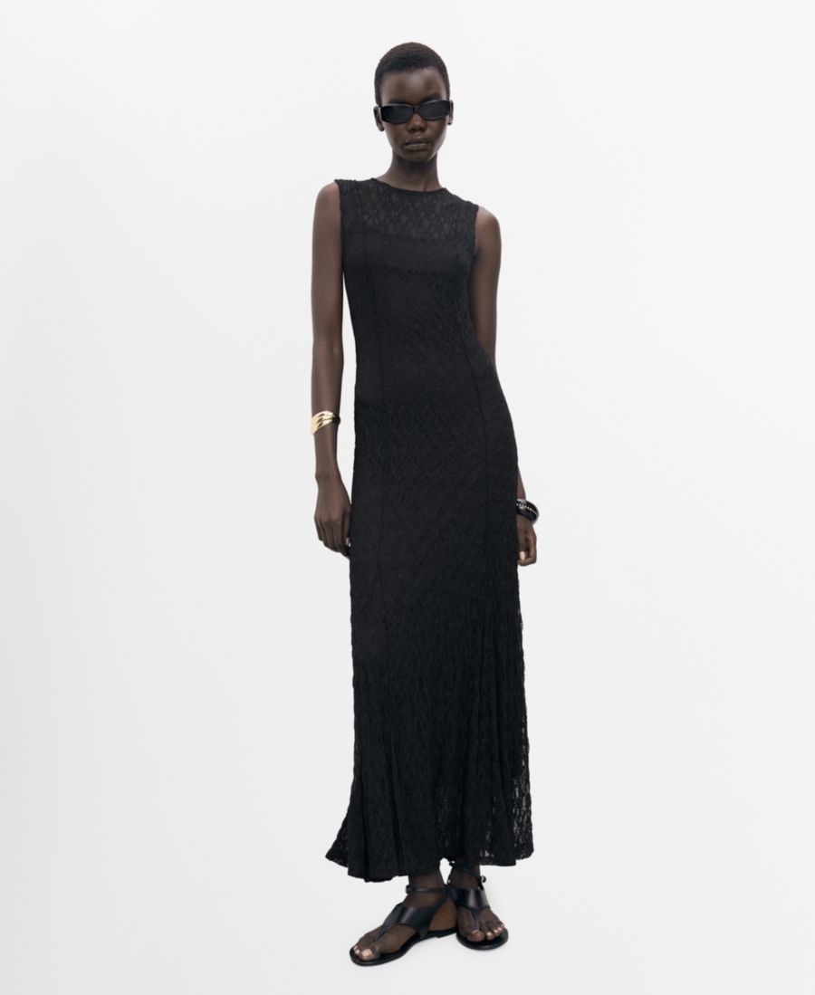 Женское длинное кружевное платье MANGO, Black
Женское длинное кружевное платье MANGO, Black