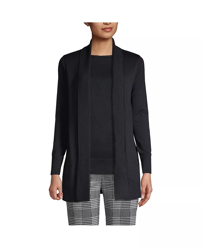 Женский кардиган с шалью воротником из хлопка и модала Lands' End, синий
Женский кардиган с шалью воротником из хлопка и модала Lands' End, синий