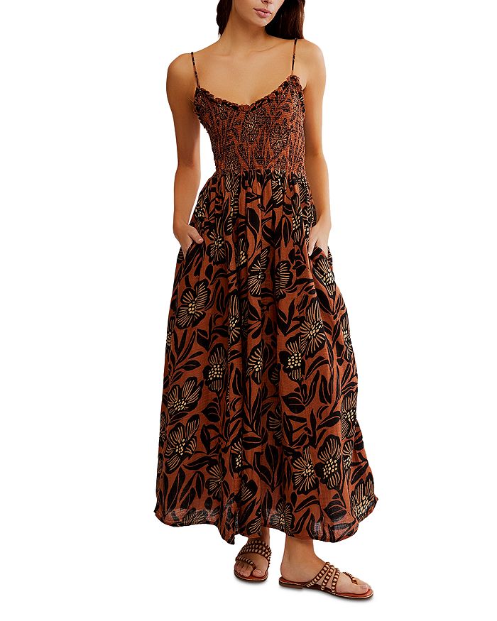 Платье миди из хлопка Sweet Nothings Free People, коричневый
Платье миди из хлопка Sweet Nothings Free People, коричневый