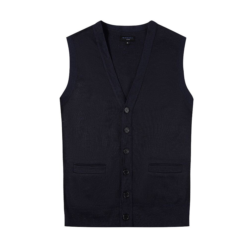 Gioberti Мужской вязаный кардиган на пуговицах с v-образным вырезом, жилет, темно-синий
Gioberti Мужской вязаный кардиган на пуговицах с v-образным вырезом, жилет, темно-синий