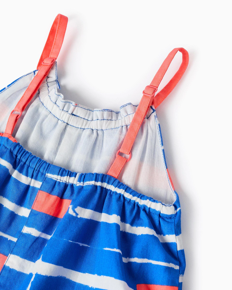 Детский комбинезон для девочки 100% хлопок с рюшами и регулируемыми лямками Zippy, синий
Детский комбинезон для девочки 100% хлопок с рюшами и регулируемыми лямками Zippy, синий