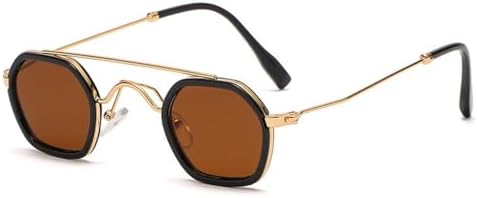 Солнцезащитные очки в стиле панк из сплава с многоугольными линзами для женщин, ретро-солнцезащитные очки круглой формы для мужчин, очки с защитой от УФ-излучения UV400 MTZJH, Gold-brown
Солнцезащитные очки в стиле панк из сплава с многоугольными линзами для женщин, ретро-солнцезащитные очки круглой формы для мужчин, очки с защитой от УФ-излучения UV400 MTZJH, Gold-brown