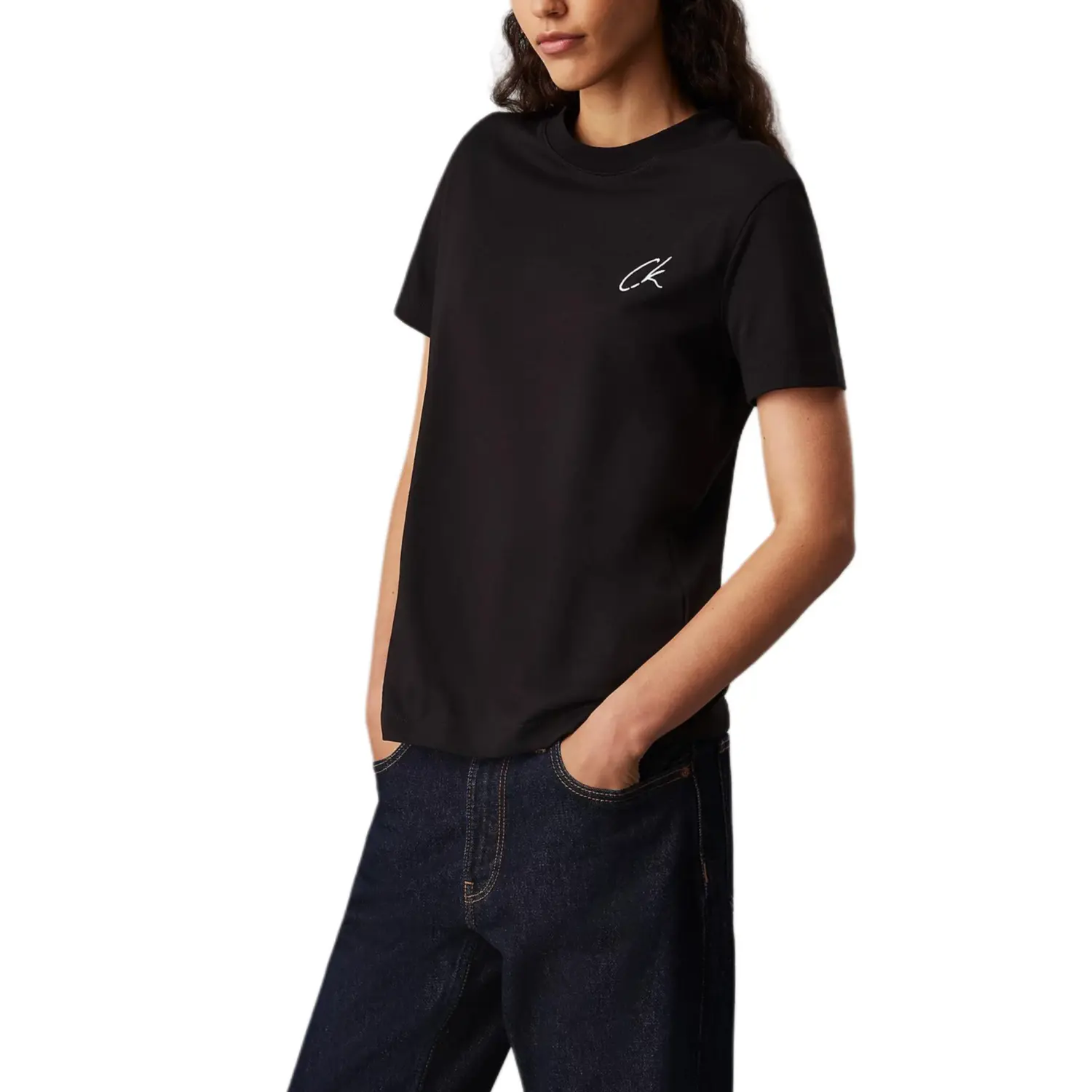 Кальвин Кляйн Обычная футболка женская черная европейская версия
Кальвин Кляйн Обычная футболка женская черная европейская версия