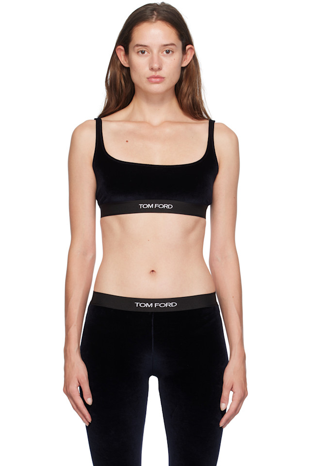 Бюстгальтер с жаккардовым логотипом Tom Ford, синий
Бюстгальтер с жаккардовым логотипом Tom Ford, синий