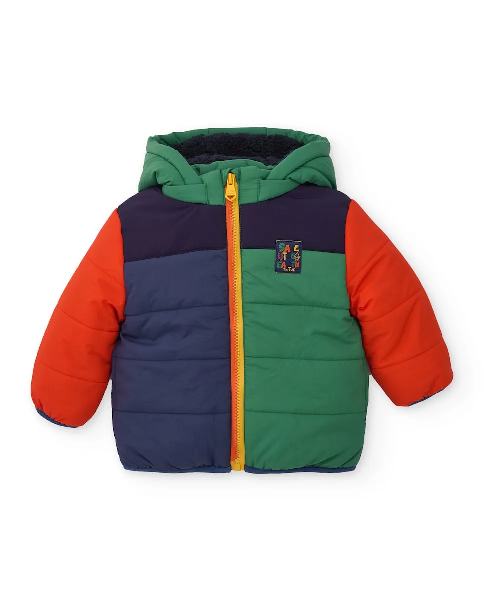 Стеганая детская куртка в цветных блоках зеленого, темно-синего и оранжевого цветов Tuc tuc
Стеганая детская куртка в цветных блоках зеленого, темно-синего и оранжевого цветов Tuc tuc