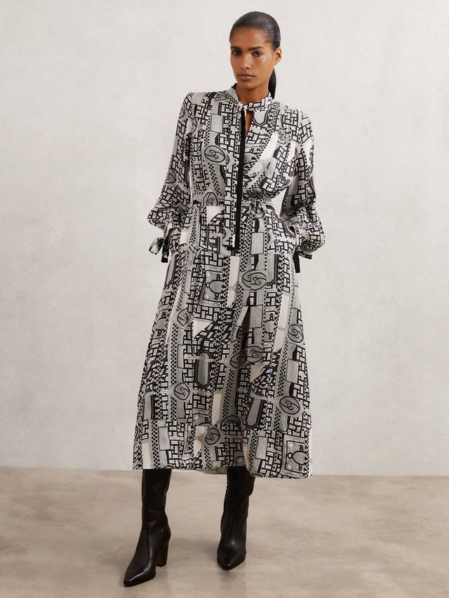 Платье Marie Geometric с запахом и драпировкой Reiss, Black/Ivory
Платье Marie Geometric с запахом и драпировкой Reiss, Black/Ivory