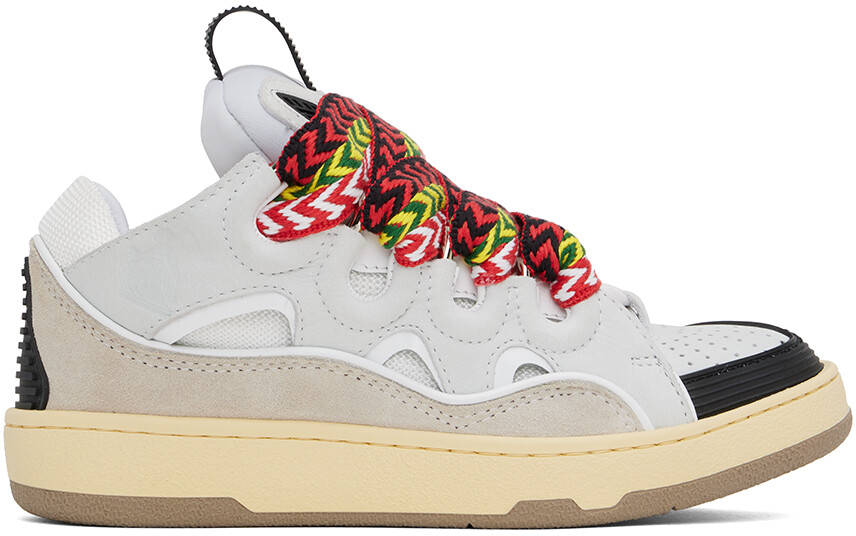 Серые кожаные кроссовки Curb Lanvin, белый
Серые кожаные кроссовки Curb Lanvin, белый