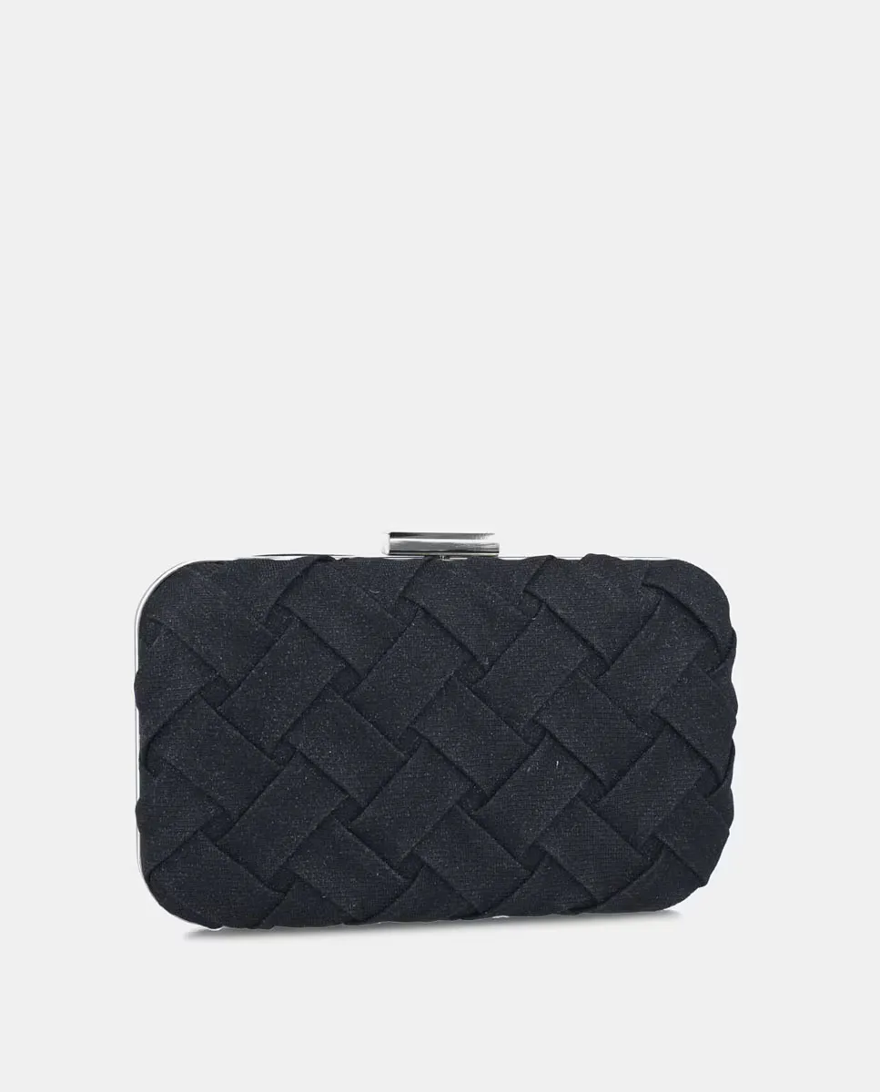 Черный плетеный праздничный клатч с застежкой на мундштук Menbur
Черный плетеный праздничный клатч с застежкой на мундштук Menbur