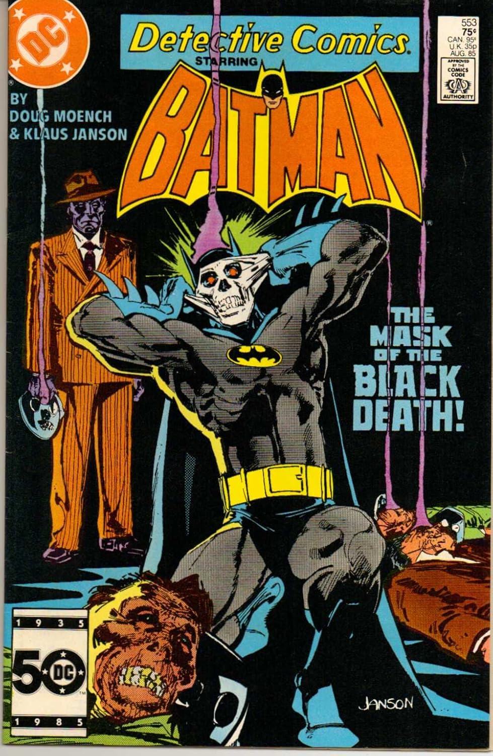 Detective Comics No. 553 (The Mask of the Black Death!) (DC Comics, Inc.)
Detective Comics No. 553 (The Mask of the Black Death!) (DC Comics, Inc.)