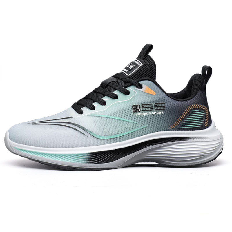 Meiretu Амортизирующие противоскользящие дышащие низкие беговые кроссовки мужские бело-зеленые, цвет White Green 
Meiretu Амортизирующие противоскользящие дышащие низкие беговые кроссовки мужские бело-зеленые, цвет White Green