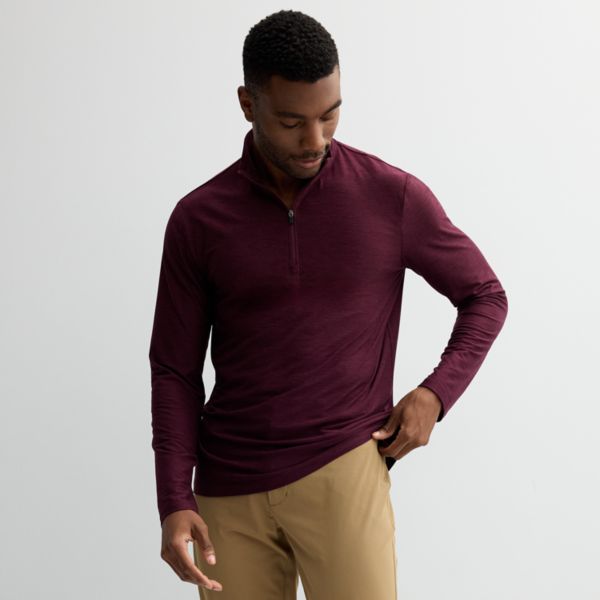 Мужской роскошный мягкий свитер на молнии длиной 1/4 Flx, бургундия
Мужской роскошный мягкий свитер на молнии длиной 1/4 Flx, бургундия