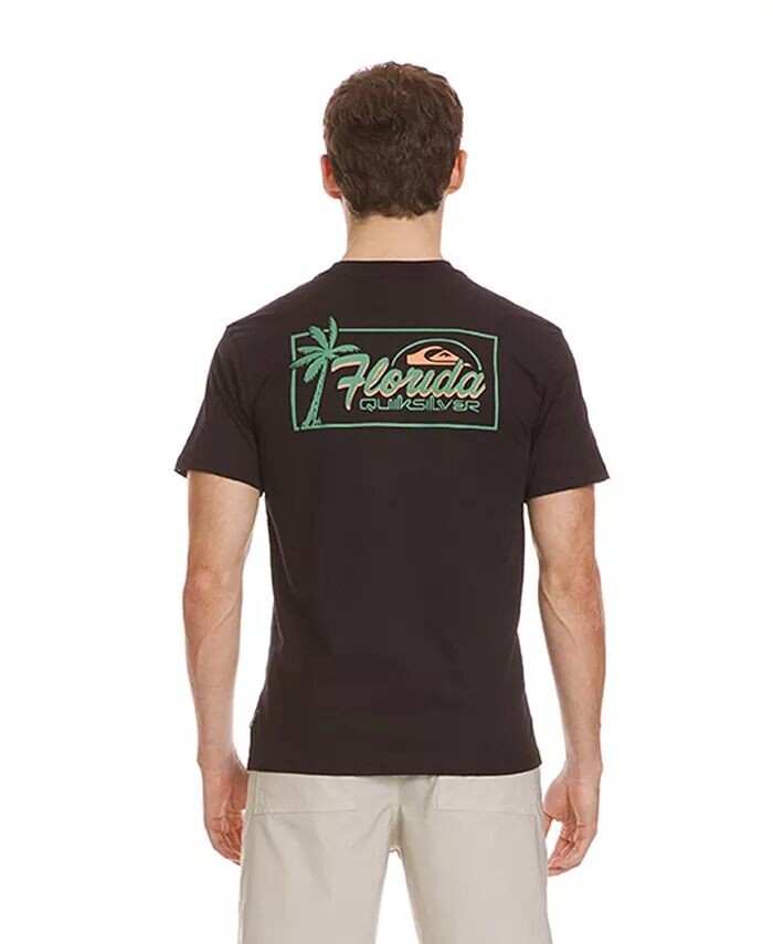 Мужская футболка с коротким рукавом Florida Palm Badge Quiksilver, черный 
Мужская футболка с коротким рукавом Florida Palm Badge Quiksilver, черный