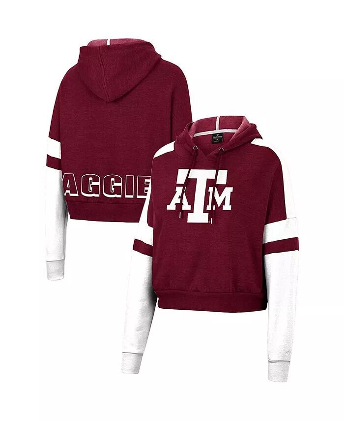 Женский укороченный пуловер с капюшоном и темно-бордовым принтом Texas A&M Aggies Throwback Stripe Arch Logo Colosseum
Женский укороченный пуловер с капюшоном и темно-бордовым принтом Texas A&M Aggies Throwback Stripe Arch Logo Colosseum