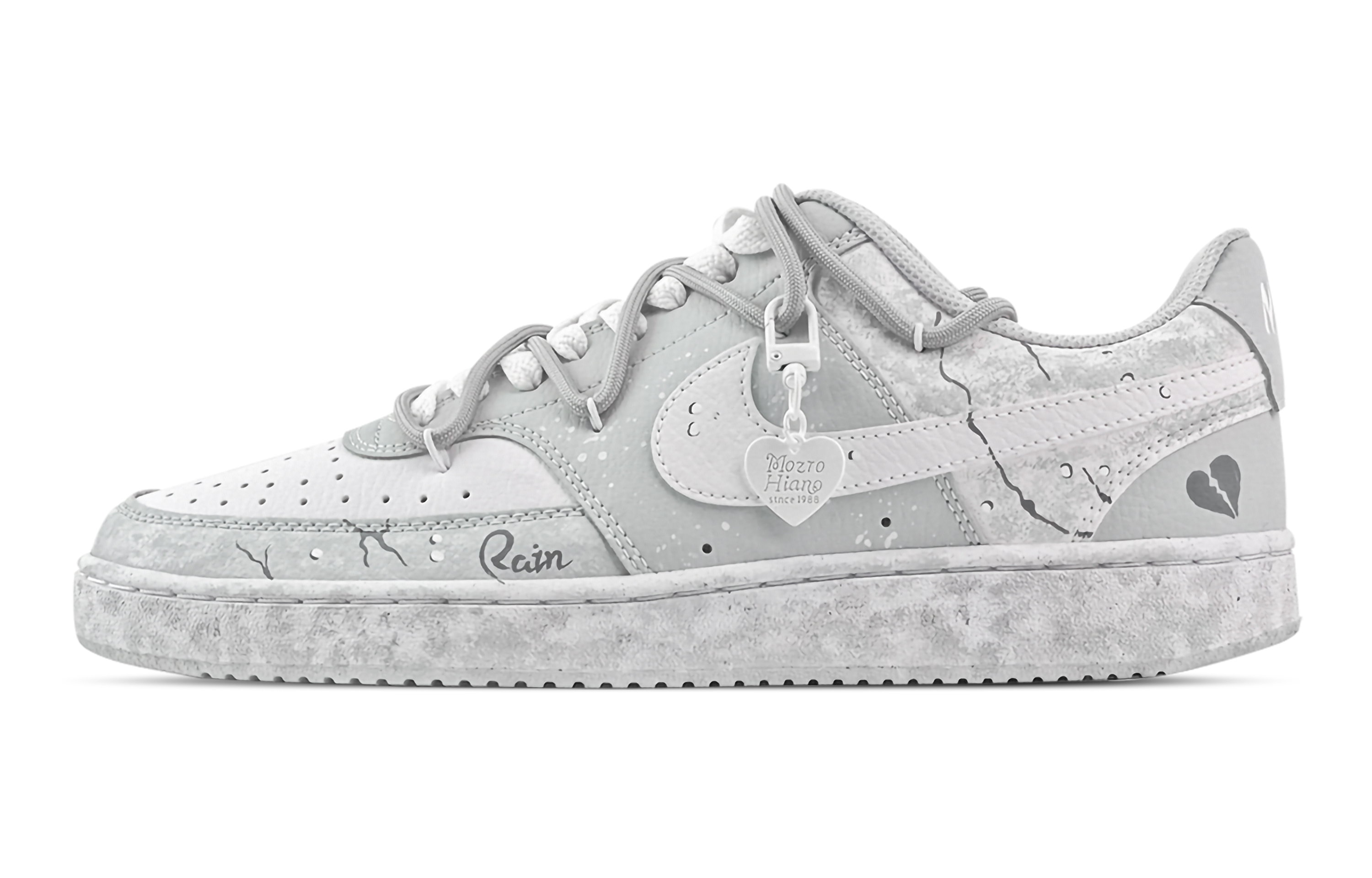 Низкие износостойкие кроссовки для скейтбординга Court Vision Drizzle Crushed Heart, светло-серые, мужские Nike, Light Gray 
Низкие износостойкие кроссовки для скейтбординга Court Vision Drizzle Crushed Heart, светло-серые, мужские Nike, Light Gray