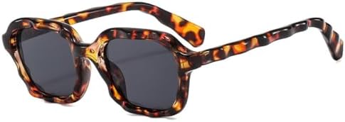 Винтажные квадратные солнцезащитные очки необычной волнообразной формы для женщин, модные двухцветные очки с защитой от УФ-излучения UV400 для мужчин MTZJH, Leopard Grey
Винтажные квадратные солнцезащитные очки необычной волнообразной формы для женщин, модные двухцветные очки с защитой от УФ-излучения UV400 для мужчин MTZJH, Leopard Grey