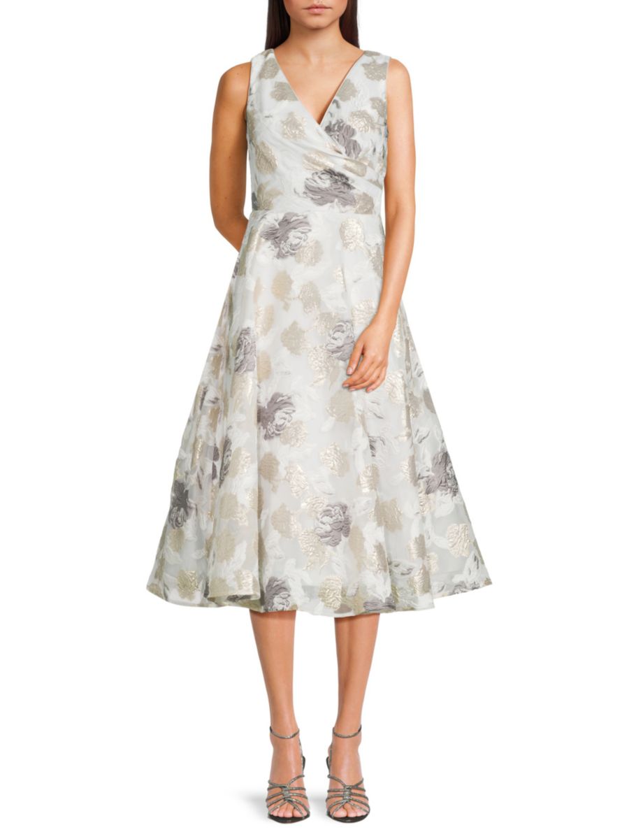 Платье миди А-силуэта из органзы Eliza J, цвет Ivory Gold
Платье миди А-силуэта из органзы Eliza J, цвет Ivory Gold