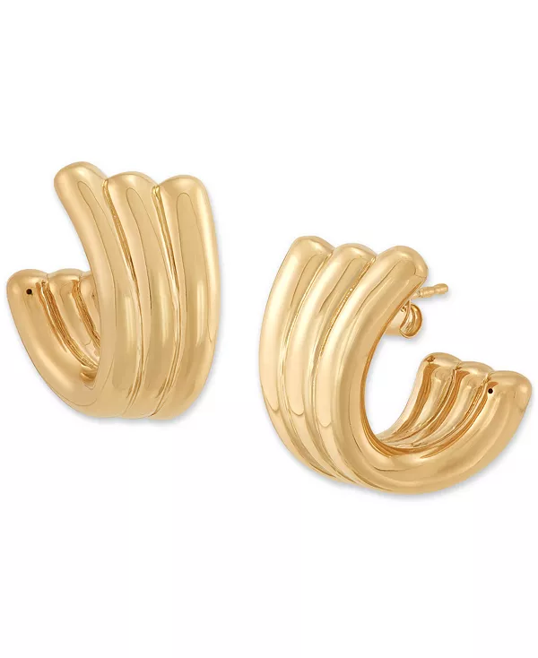 Полированные тройные серьги-кольца Huggie Hoops из стерлингового серебра с 18-каратным золотом, 0,79 дюйма Macy'S, gold
Полированные тройные серьги-кольца Huggie Hoops из стерлингового серебра с 18-каратным золотом, 0,79 дюйма Macy'S, gold