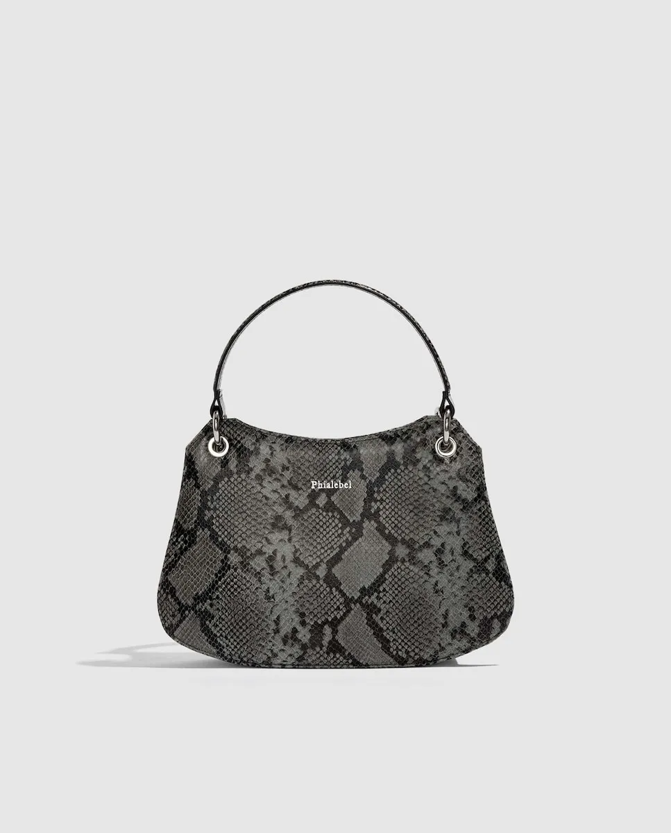 Клатч из кожи с тиснением под питона Phialebel, серый
Клатч из кожи с тиснением под питона Phialebel, серый