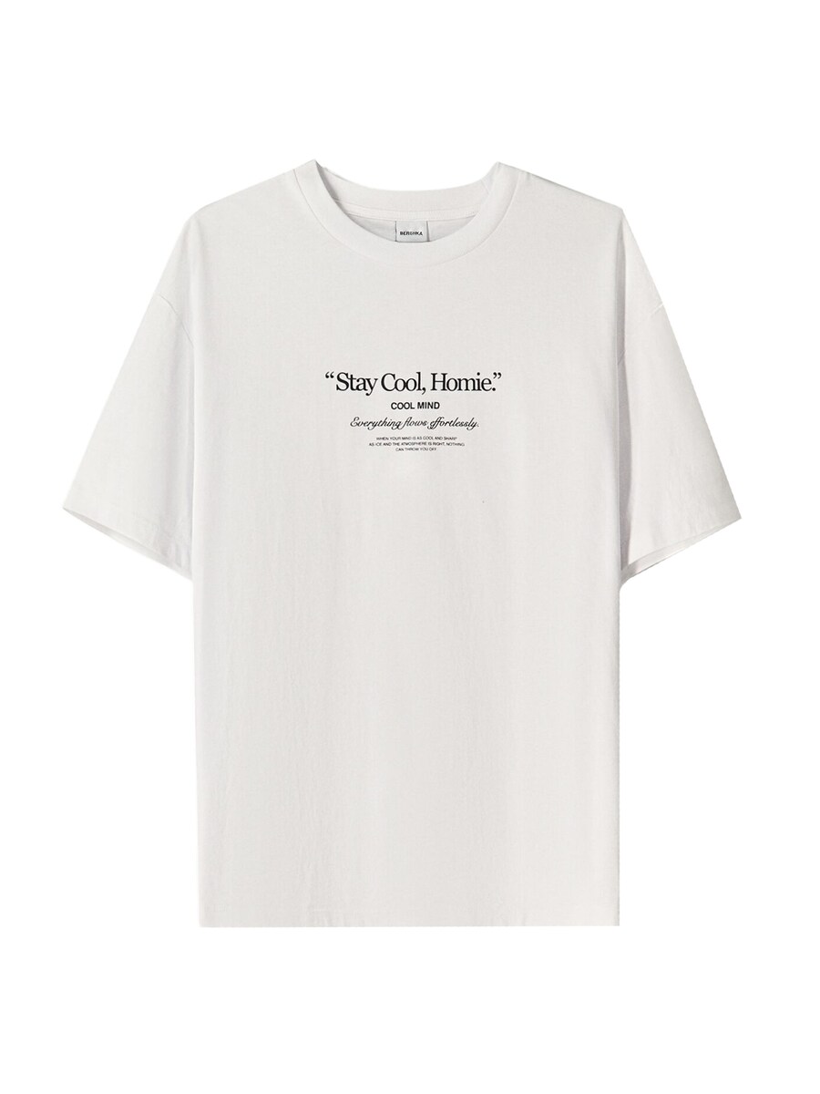 Рубашка Bershka, белый 
Рубашка Bershka, белый