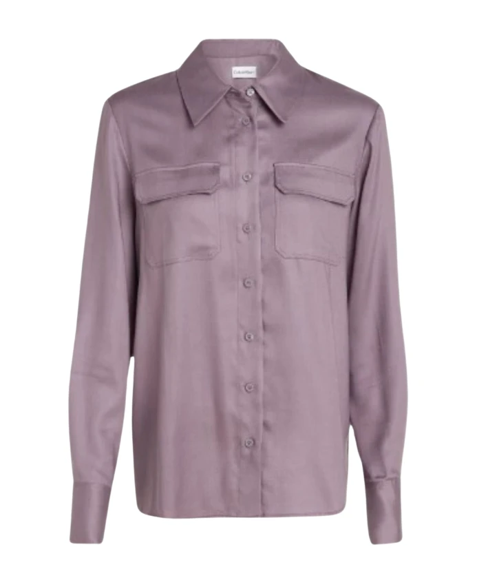 Рубашка с карманом из тенселя Calvin Klein, фиолетовый
Рубашка с карманом из тенселя Calvin Klein, фиолетовый