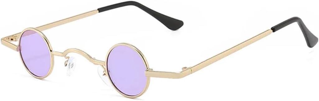 Солнцезащитные очки с защитой от УФ-излучения UV400 | Маленькая металлическая круглая оправа | для женщин и мужчин | для занятий спортом на открытом воздухе и вождения DSVIGF, Gold-purple
Солнцезащитные очки с защитой от УФ-излучения UV400 | Маленькая металлическая круглая оправа | для женщин и мужчин | для занятий спортом на открытом воздухе и вождения DSVIGF, Gold-purple