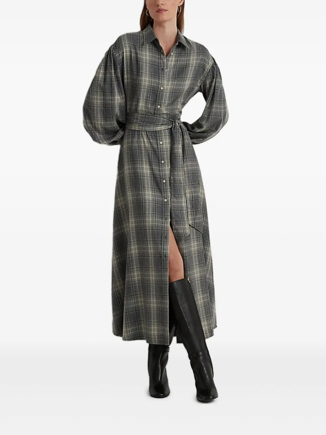 Платье-рубашка в клетку с длинными рукавами Lauren Ralph Lauren, серый
Платье-рубашка в клетку с длинными рукавами Lauren Ralph Lauren, серый