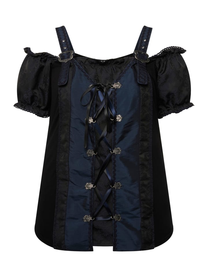 традиционная блузка темно-синего цвета Ulla Popken
традиционная блузка темно-синего цвета Ulla Popken