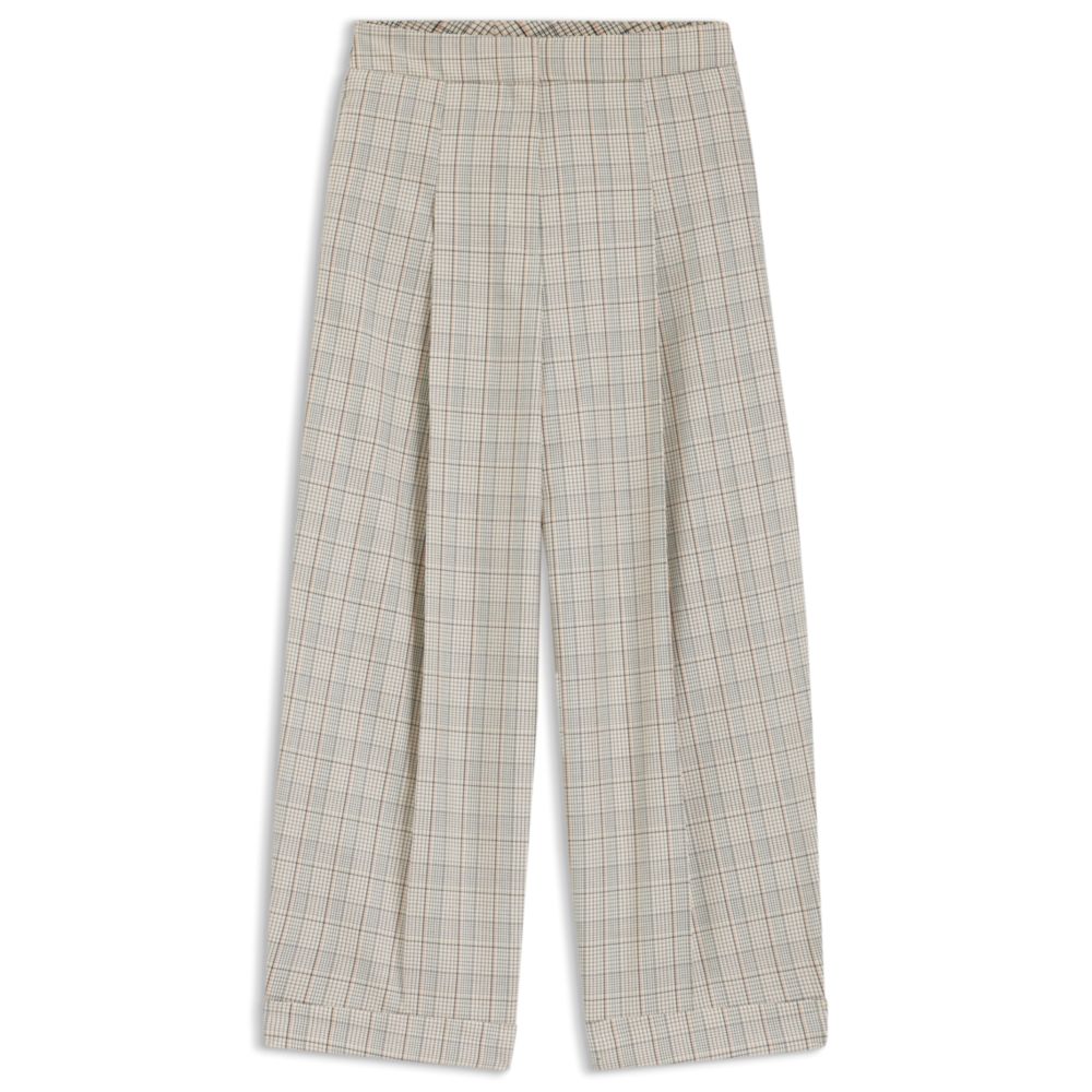 Клетчатые брюки свободного кроя из эластичной шерсти BOSS, узорчатый
Клетчатые брюки свободного кроя из эластичной шерсти BOSS, узорчатый