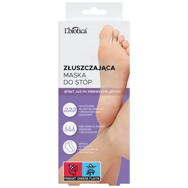 Отшелушивающая маска для ног, 1 пара L'Biotica
Отшелушивающая маска для ног, 1 пара L'Biotica