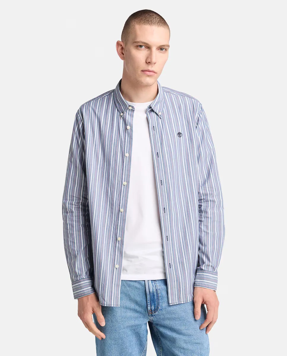 Мужская рубашка в полоску с длинными рукавами Timberland, синий
Мужская рубашка в полоску с длинными рукавами Timberland, синий