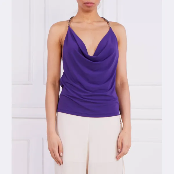 Трикотажный топ стандартного кроя Patrizia Pepe, фиолетовый
Трикотажный топ стандартного кроя Patrizia Pepe, фиолетовый