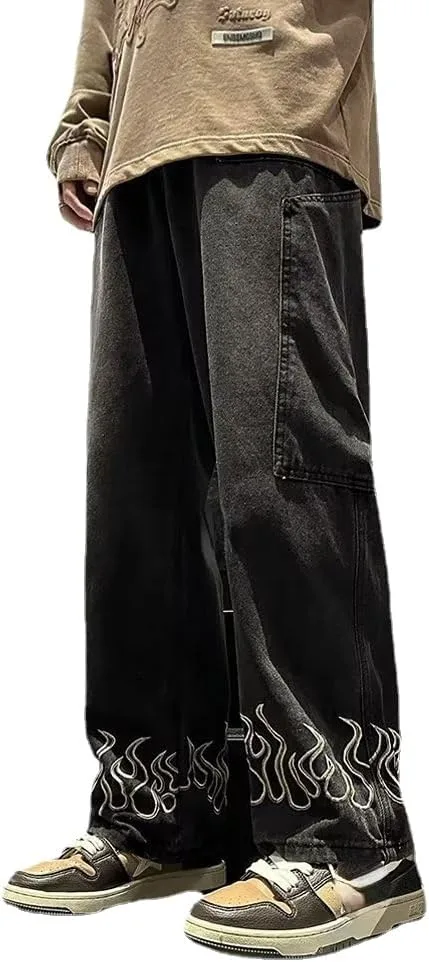 Женские джинсы Y2K Harajuku с вышивкой в виде пламени, завышенная талия и широкие штанины Kelabia
Женские джинсы Y2K Harajuku с вышивкой в виде пламени, завышенная талия и широкие штанины Kelabia