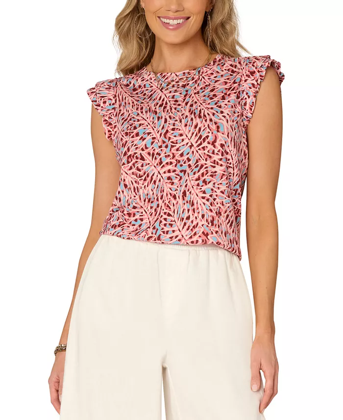 Топ с принтом и расклешенными рукавами, миниатюрный размер Democracy, красный
Топ с принтом и расклешенными рукавами, миниатюрный размер Democracy, красный