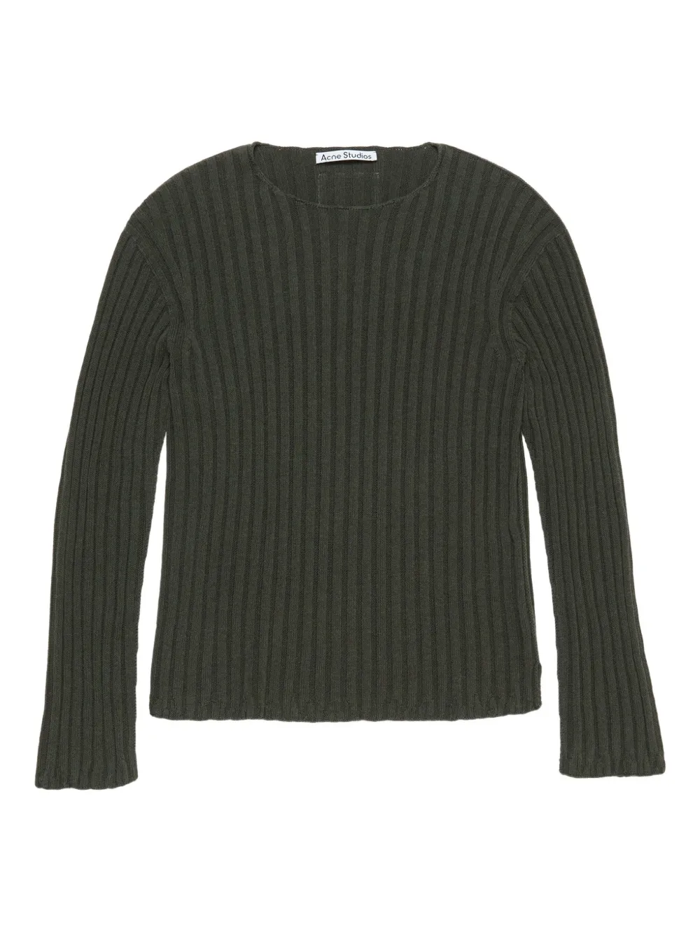 Ребристый хлопковый свитер Acne Studios, зеленый
Ребристый хлопковый свитер Acne Studios, зеленый