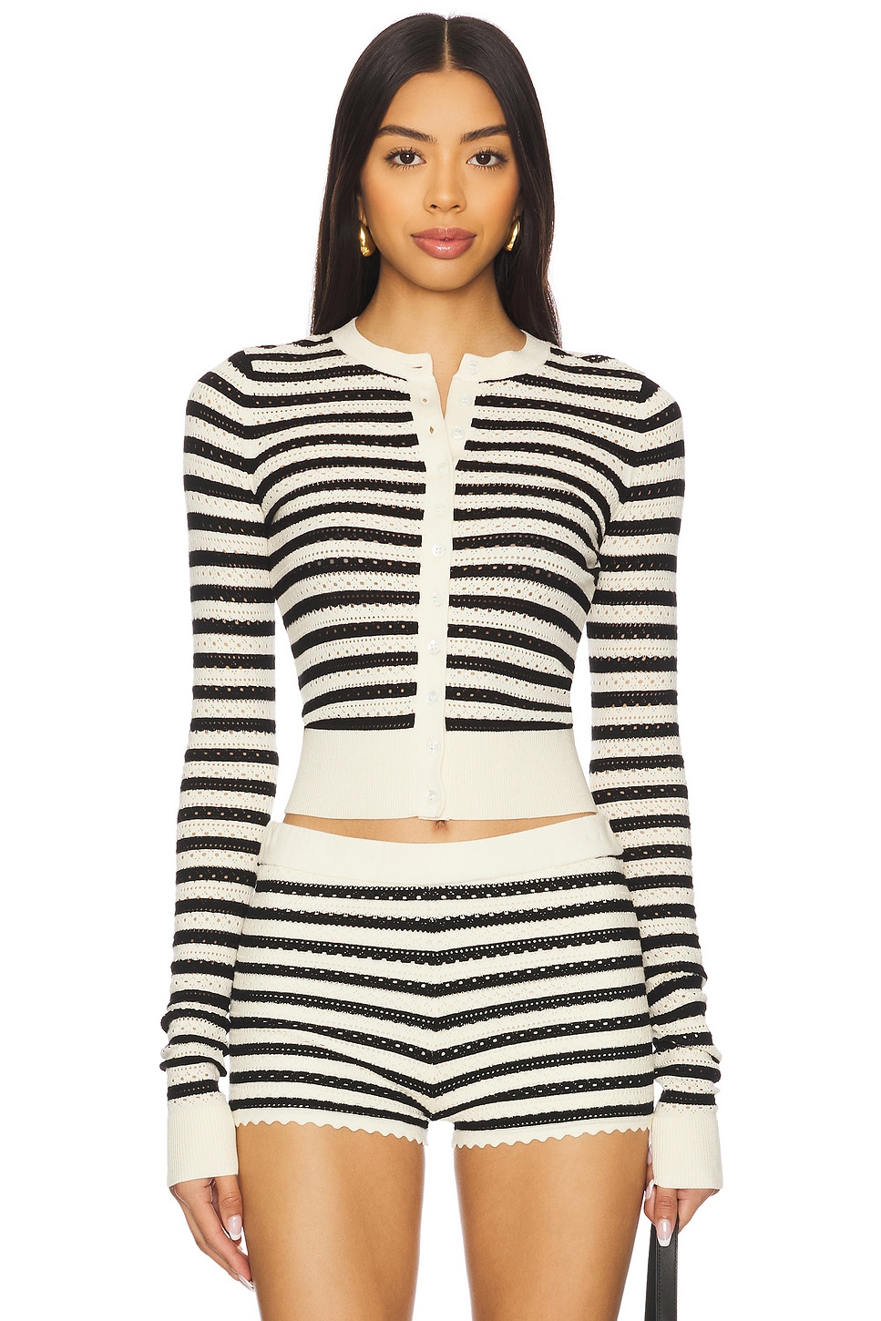 Кардиган Seine Amanda Uprichard, black & cream 
Кардиган Seine Amanda Uprichard, black & cream