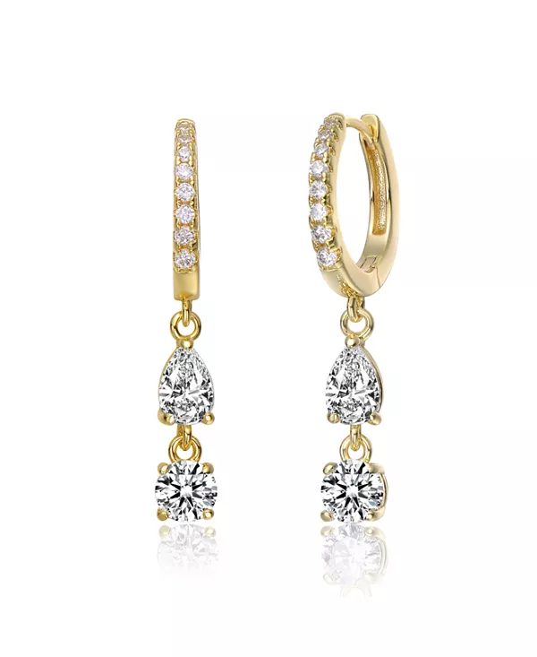 Элегантные подвесные серьги-хагге с двумя камнями Rachel Glauber, gold
Элегантные подвесные серьги-хагге с двумя камнями Rachel Glauber, gold