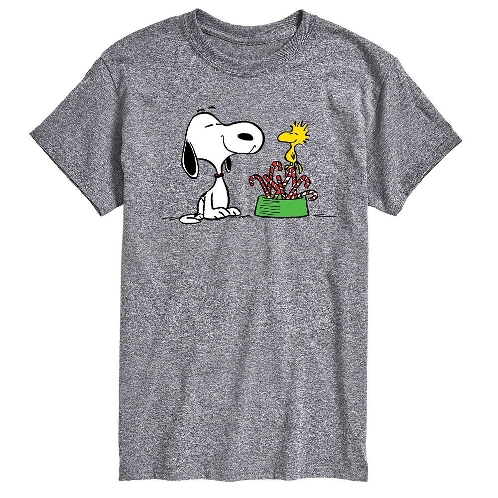 Мужская футболка с рисунком Peanuts Snoopy & Woodstock Candy Canes Licensed Character, цвет Heather Gray
Мужская футболка с рисунком Peanuts Snoopy & Woodstock Candy Canes Licensed Character, цвет Heather Gray