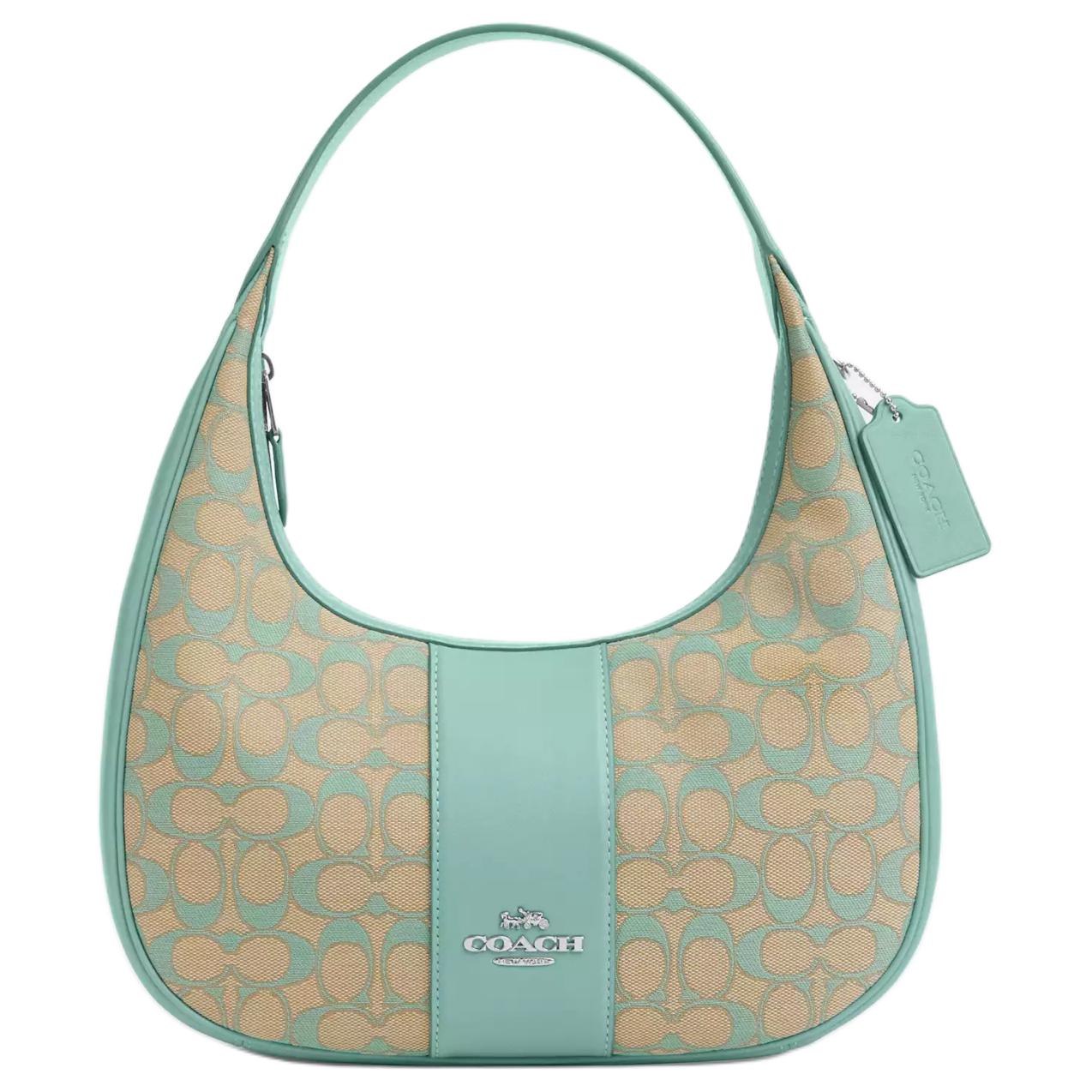 COACH Гладкая кожаная сумка через плечо большая женская серебристая и выцветшая синяя
COACH Гладкая кожаная сумка через плечо большая женская серебристая и выцветшая синяя