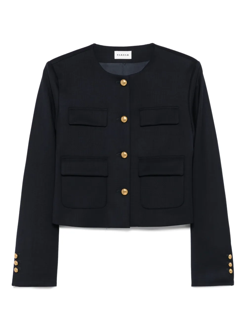 Куртка с круглым вырезом и застежкой на пуговицы P.A.R.O.S.H., синий
Куртка с круглым вырезом и застежкой на пуговицы P.A.R.O.S.H., синий
